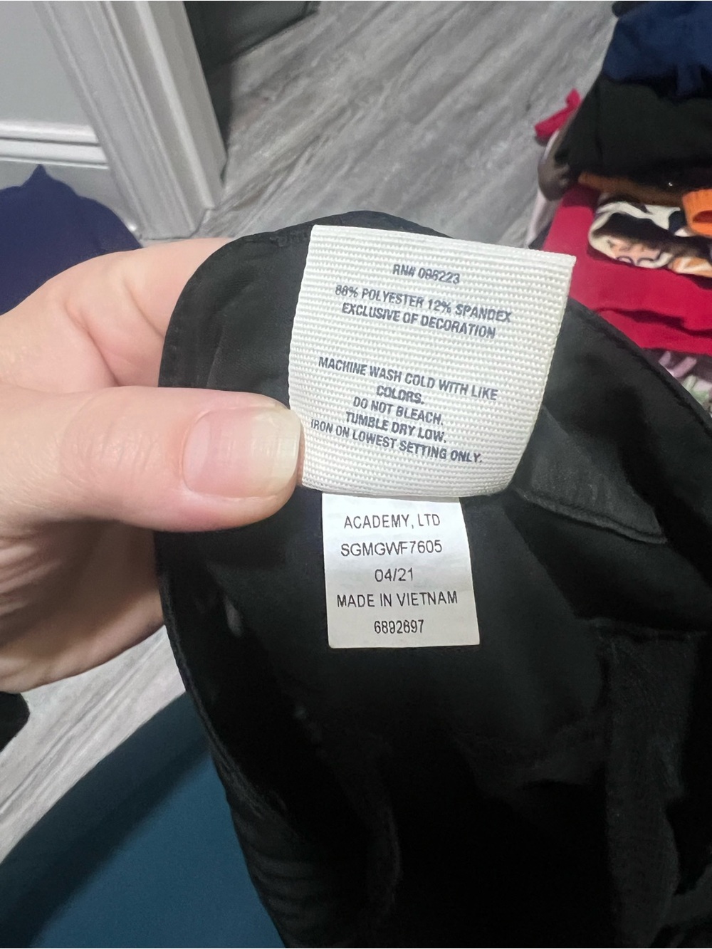 Women’s  Black Stretch Drawstring Pants - Picture 9 of 9